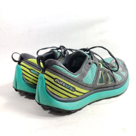 Brooks PureGrit 2 Women’s Trail Running Shoes Size 9 Teal/Gray Breathable Mesh - Picture 4 of 9